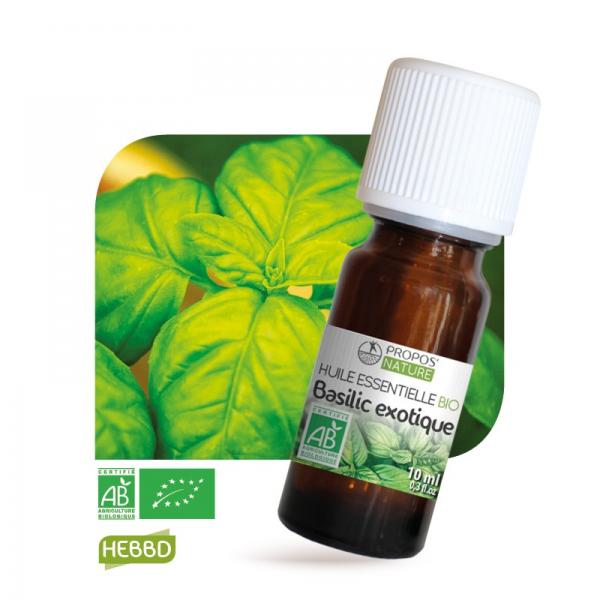 Huile essentielle de Basilic Exotique Bio 100% pure et naturelle-Propos'Nature