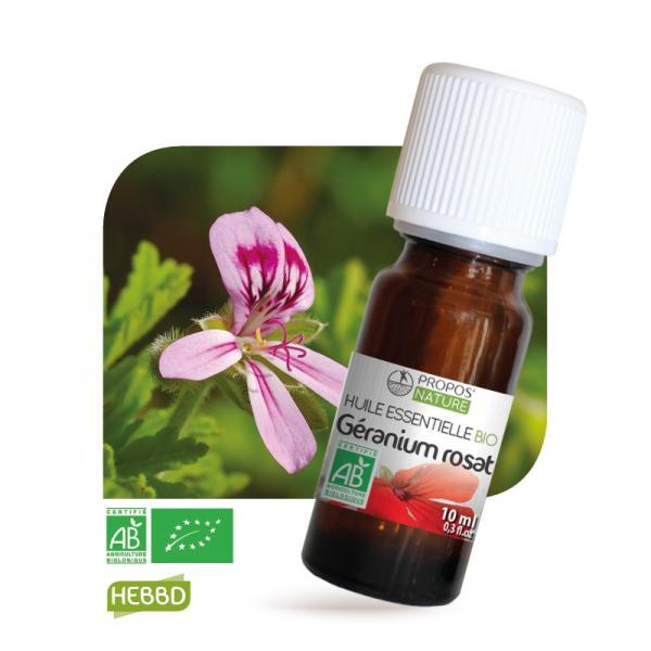 Huile essentielle de Géranium Rosat Bio 100% pure et naturelle-Propos'Nature