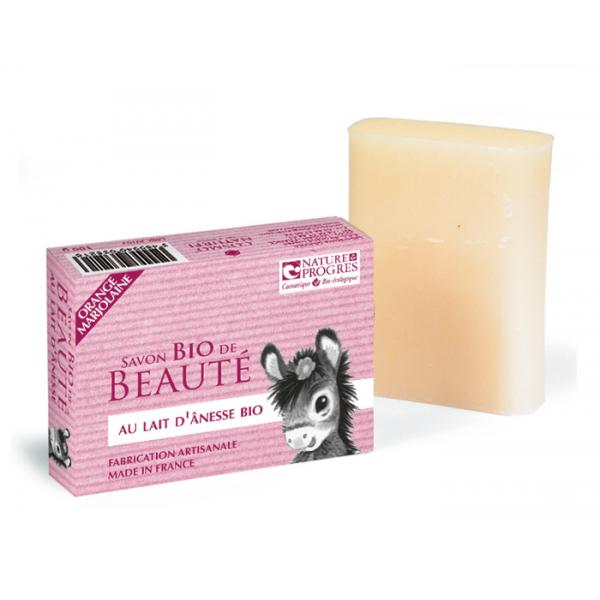 Savon Bio Lait d'Anesse-Orange Marjolaine Fabrication artisanale-Cosmo Naturel