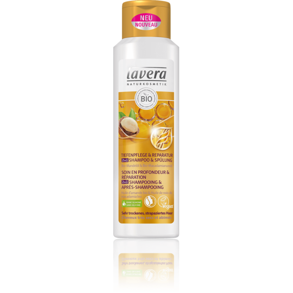 Shampooing 2 en 1 Après shampooing Soin et Réparation cheveux très secs Lavera